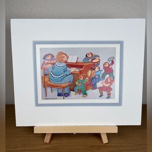 Barbara Lavallee “Music Class” Reproduced 5x7 Matted Postcard|Vintage Art Print